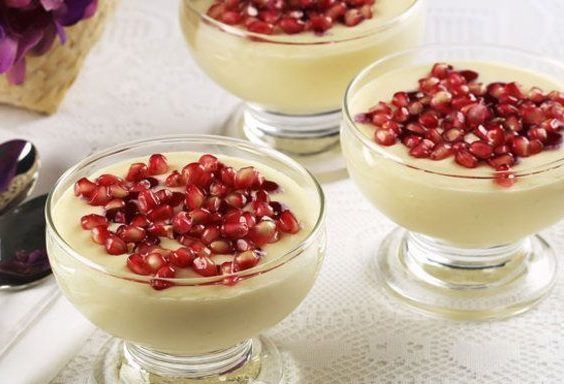 Sobremesas com romã