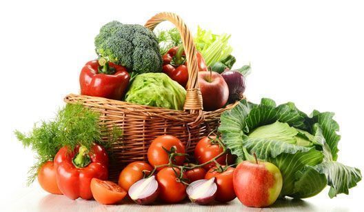 Auxílio de frutas e hortaliças para manter a saúde