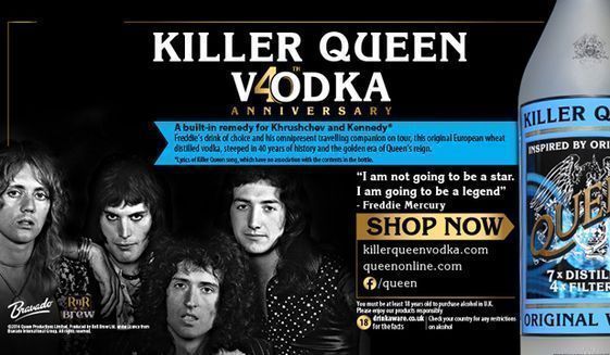 Killer Queen: a vodka de Freddie Mercury