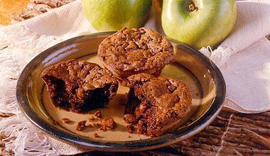 Muffin de aveia, chocolate e maçã