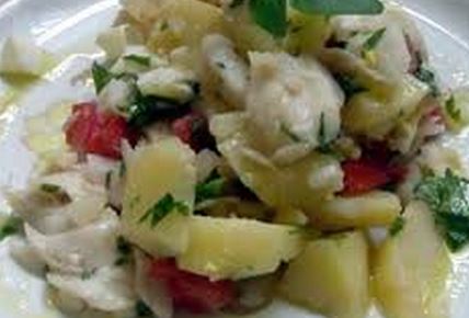 Salada de peixe e Batata