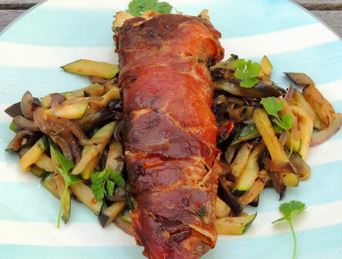 Filé de Pescada Enrolado com Presunto